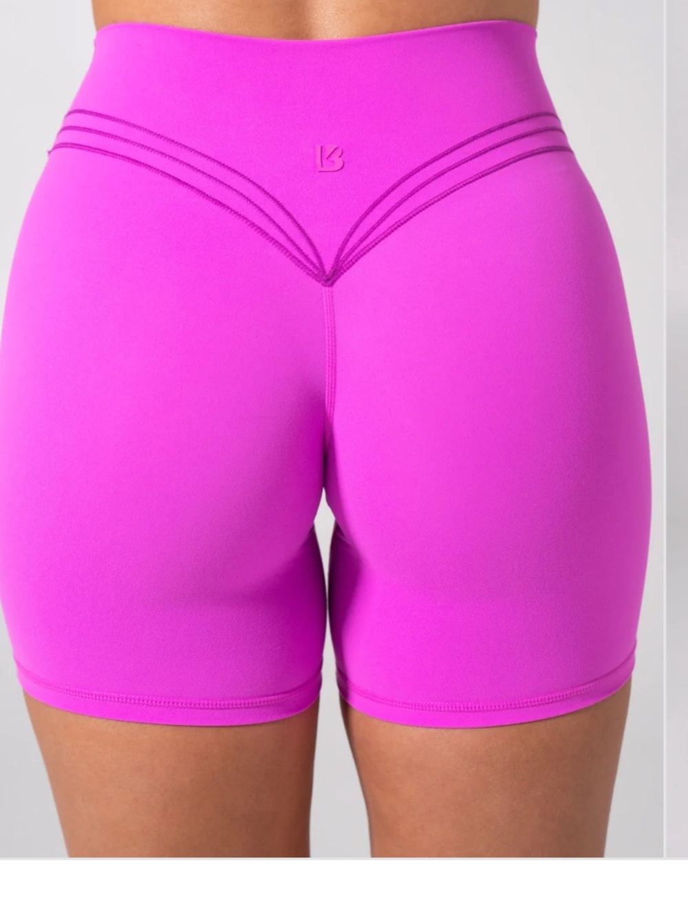 Buff Bunny High-Waist Pink Women's Shorts - Picture 2 of 8
